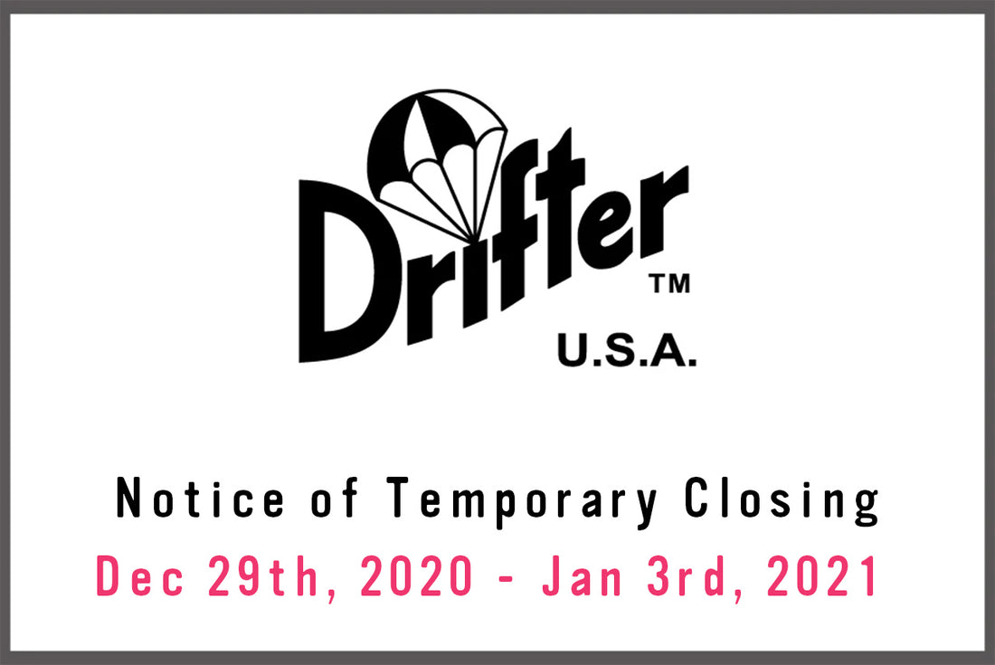 Winter Holiday closing dates / Dec 29th, 2020 - Jan 3rd, 2021