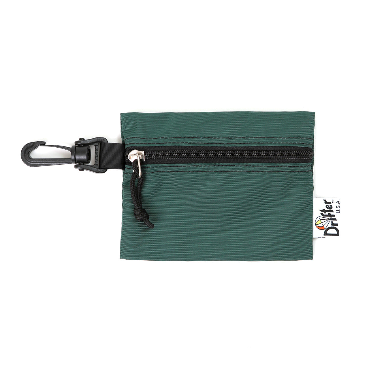 Small zipper discount pouch with clip